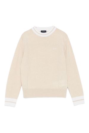 maglione in cotone beige FAY KIDS | FX9P30Z2362113AV